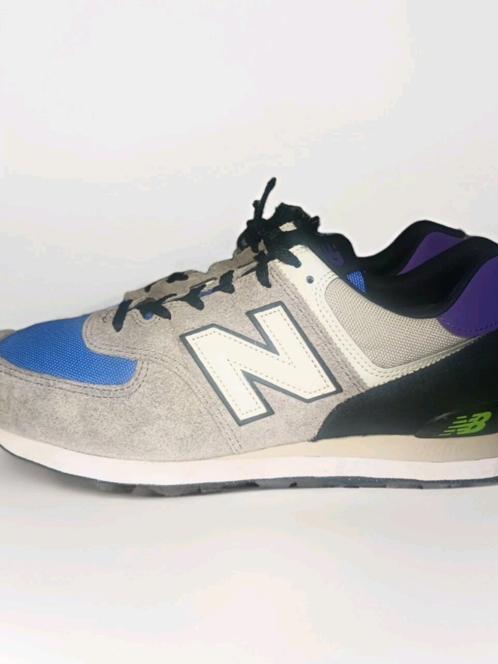 New Balance 574 Low Grey Purple Suede Shoes Sneakers U574CB2 Men's Size 11.5